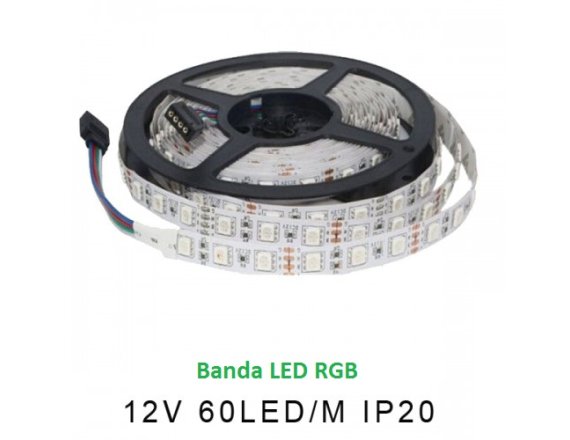 Banda LED 5050 60 SMD RGB Interior 5050-RGB60IP21